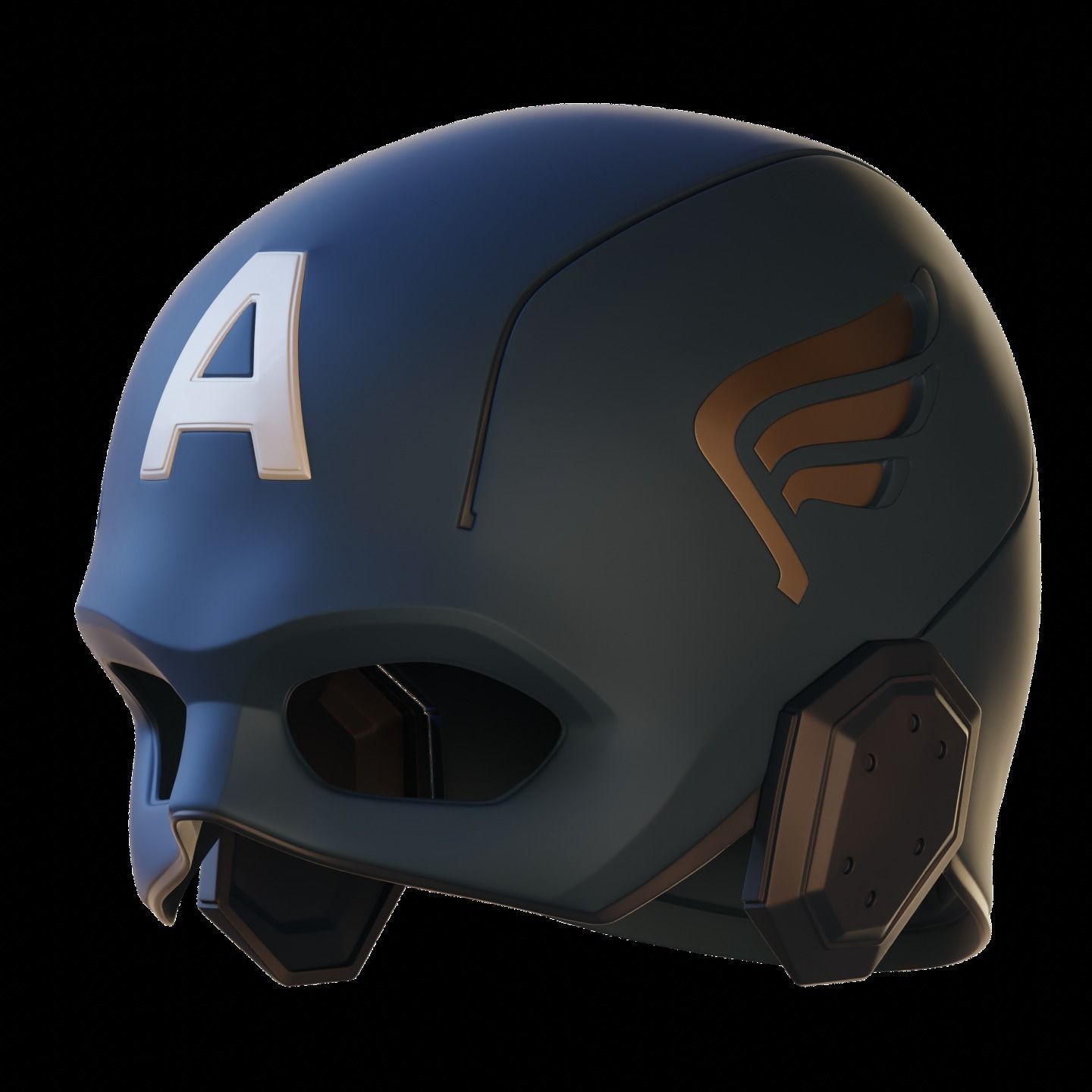 Captain America Helmet Avengers 2012 3D print model 3D print model_6