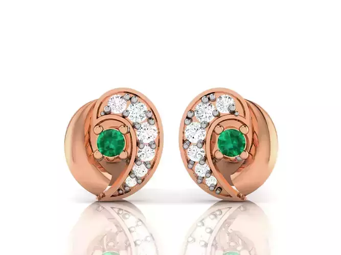 Women earrings 3dm render detail