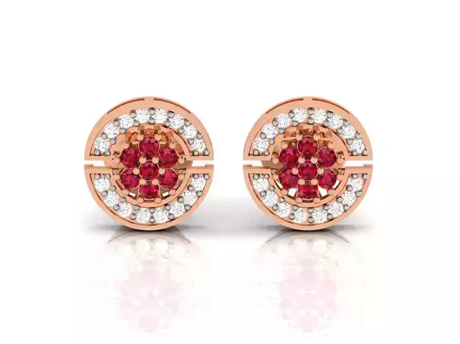 Women earrings 3dm render detail