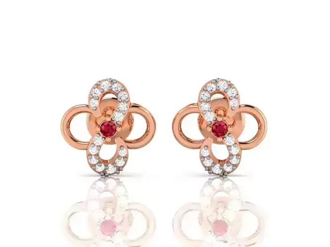 Women earrings 3dm render detail