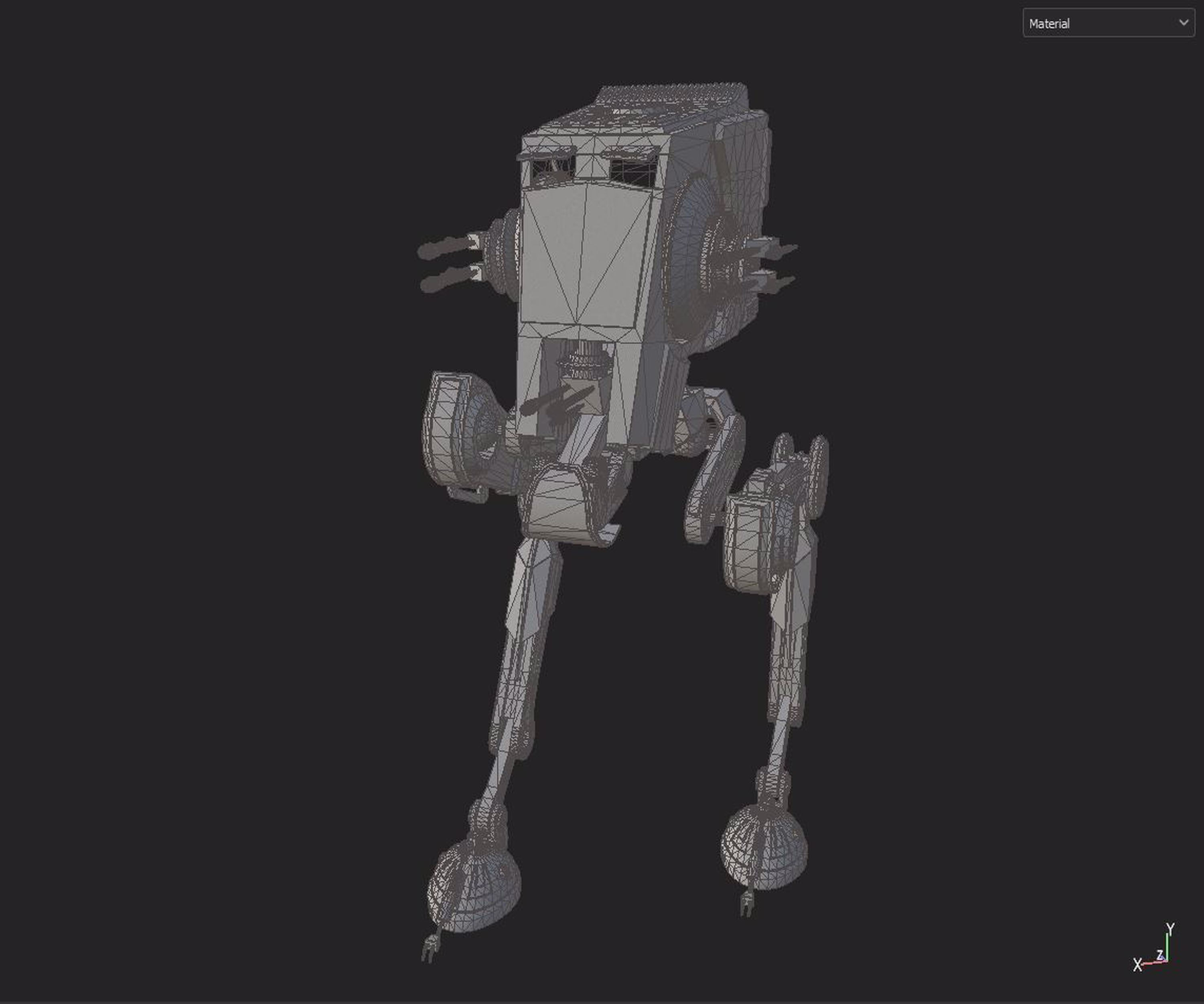 AT-ST Walker 3D model_9