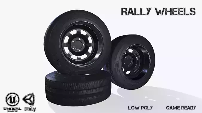 Rally wheel Eagle F1 Low-poly 3D model