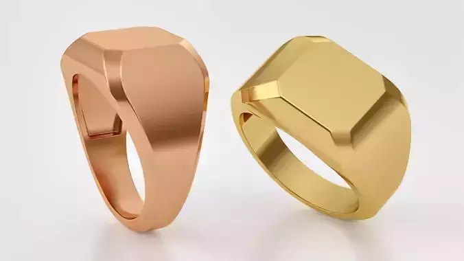 Men Signet Ring 3D print model