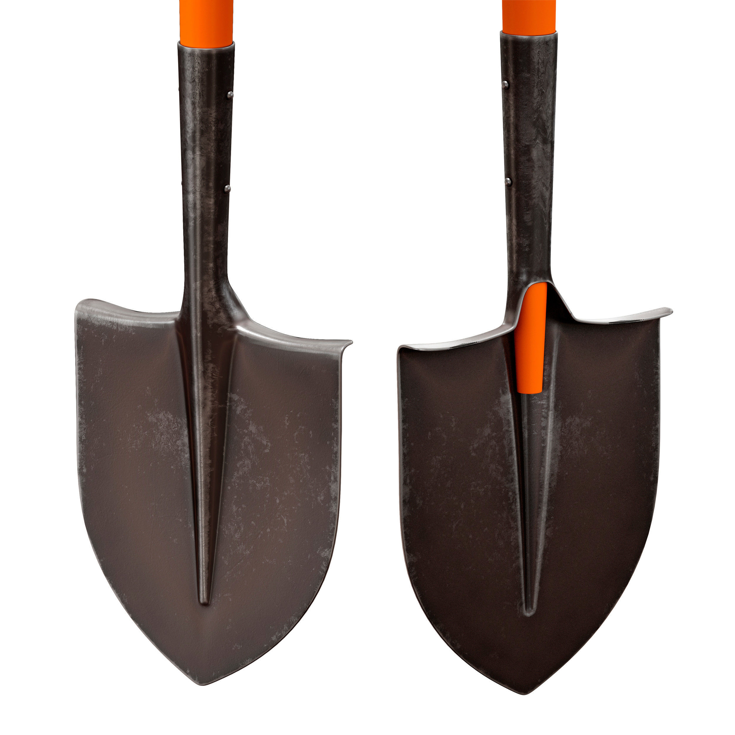 bayonet shovel Low-poly 3D model_2