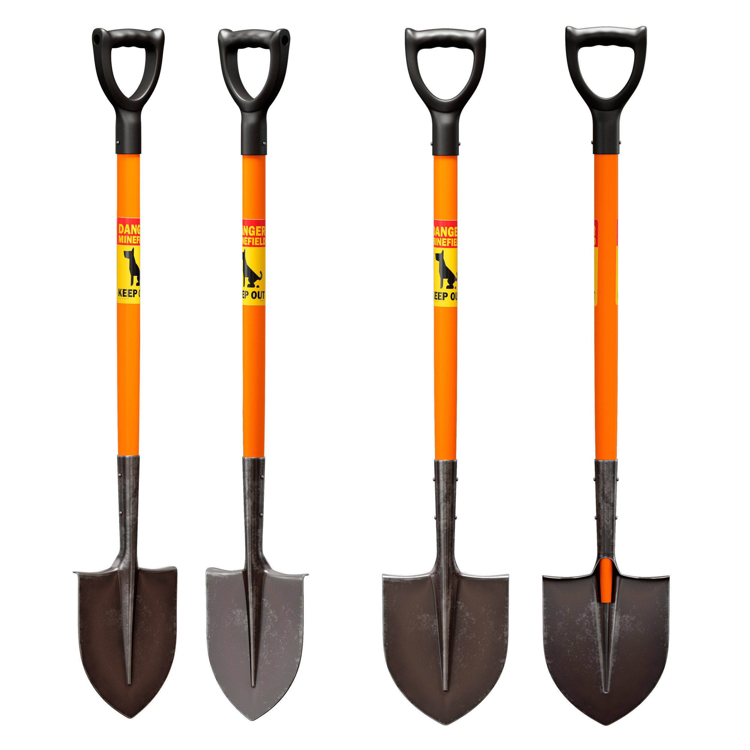 bayonet shovel Low-poly 3D model_1