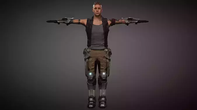 Drax sci-fi character 3d model