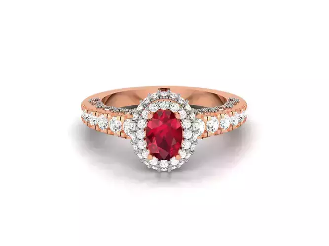 Women solitaire ring 3dm render detail 