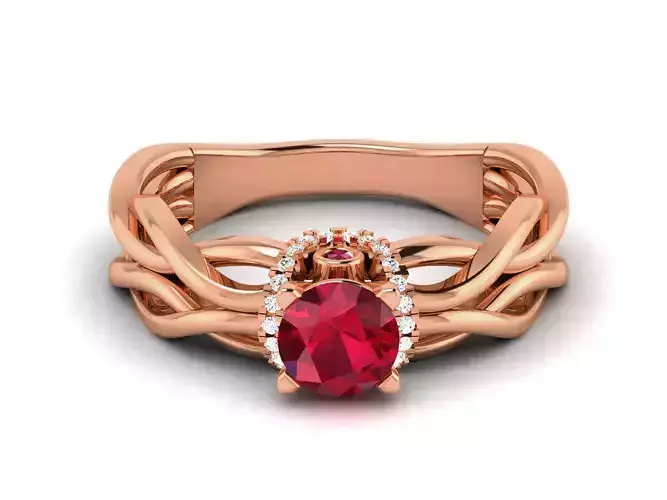 Women solitaire ring 3dm render detail 