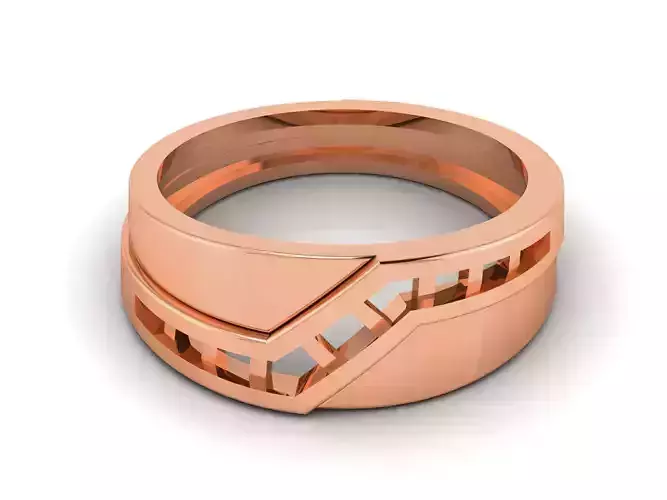 Plain Gold Band 3dm render details