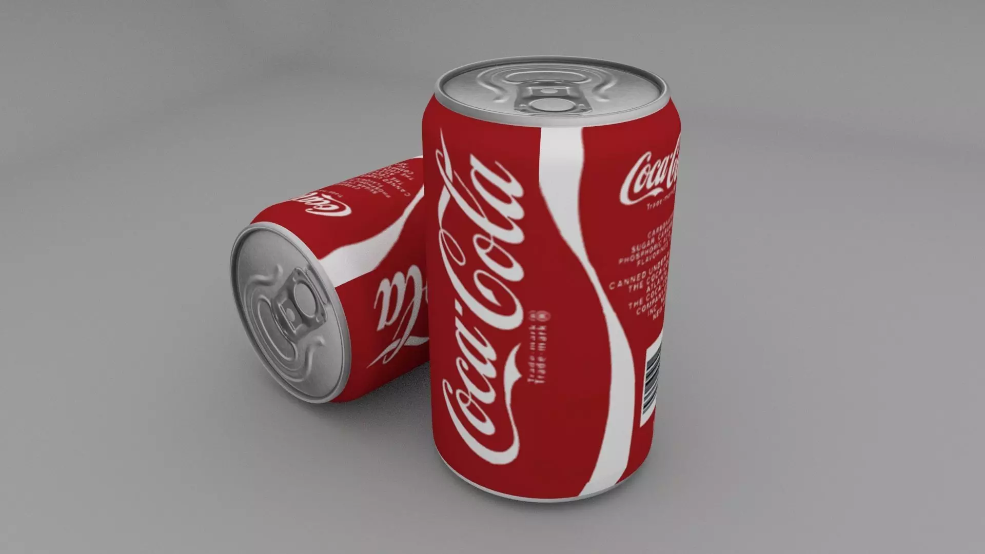 Can Model two cans of coca cola 3D model_0