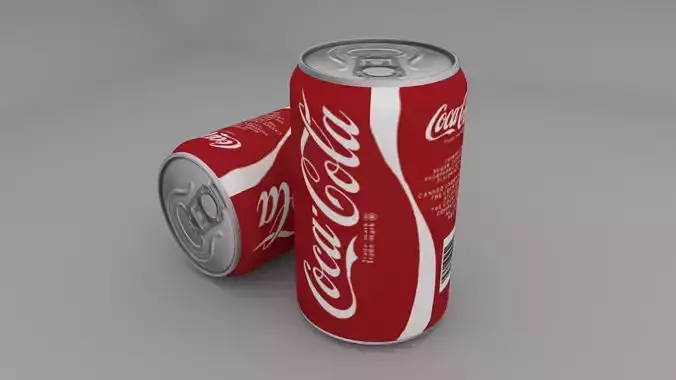 Can Model two cans of coca cola