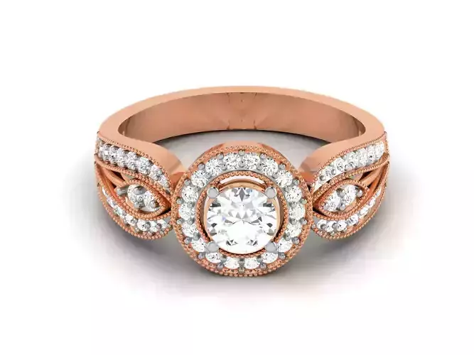 Women solitaire ring 3dm render detail 