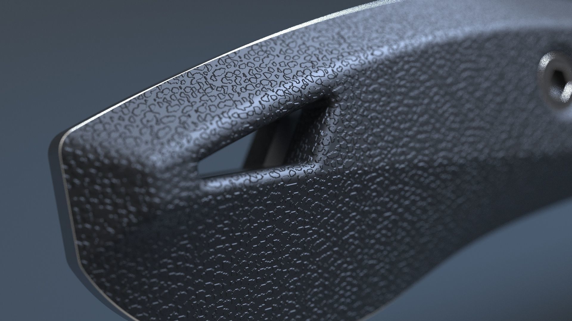 Hunting and combat modern knife 3D model_4