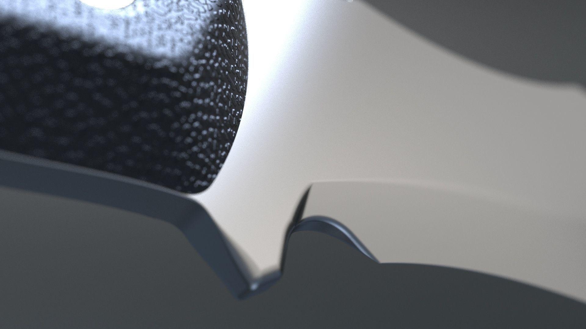 Hunting and combat modern knife 3D model_5