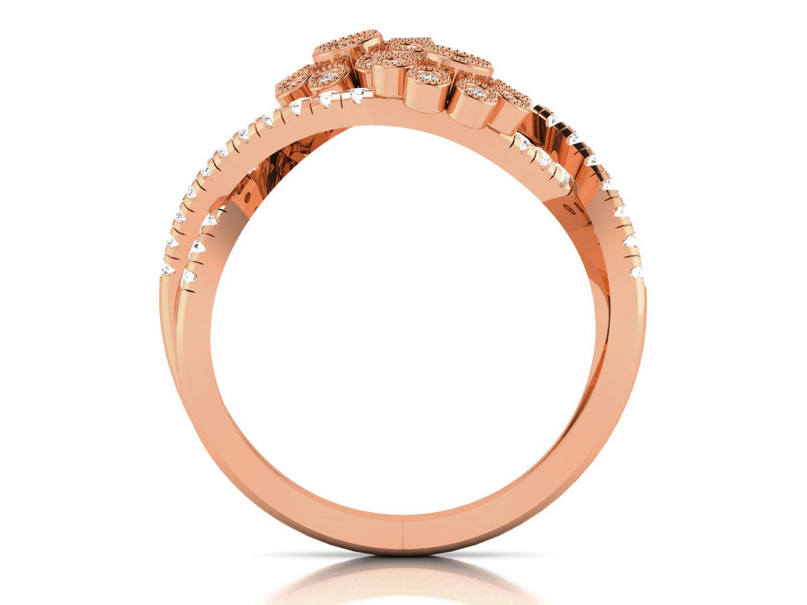 Women Diamond Ring 3dm render details 3D print model_1