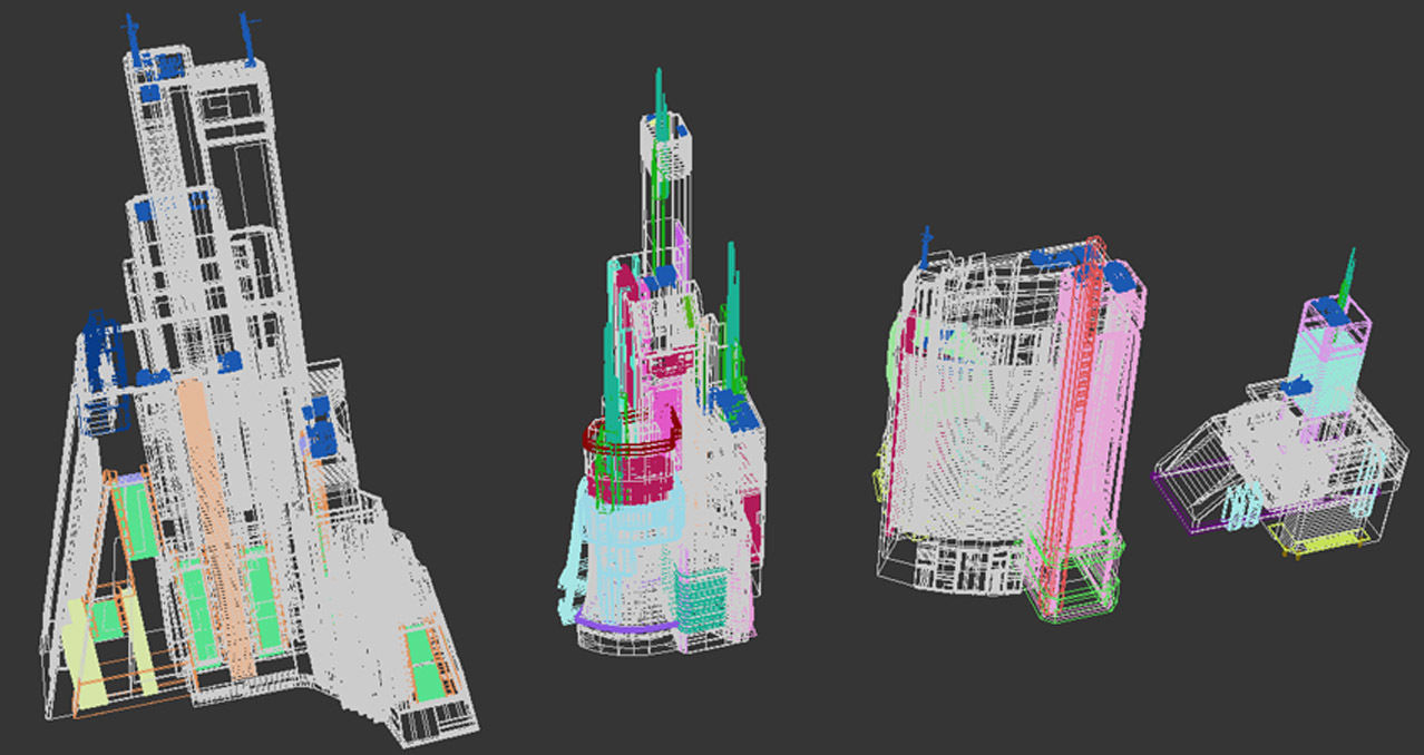 Brutalist Sci Fi Skyscrapers Kit 3D model_18