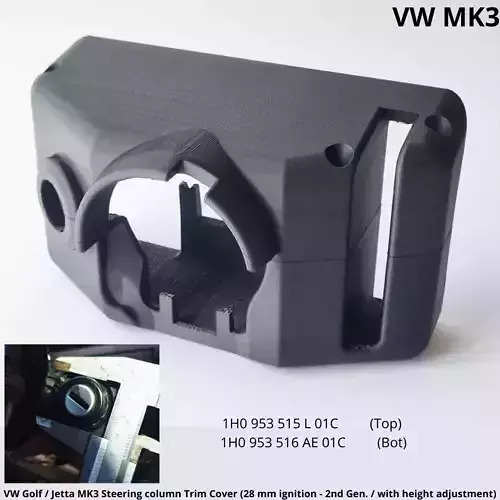 VW Golf  Jetta MK3 Steering column Trim Cover 28 mm - 2nd Gen 3D print model