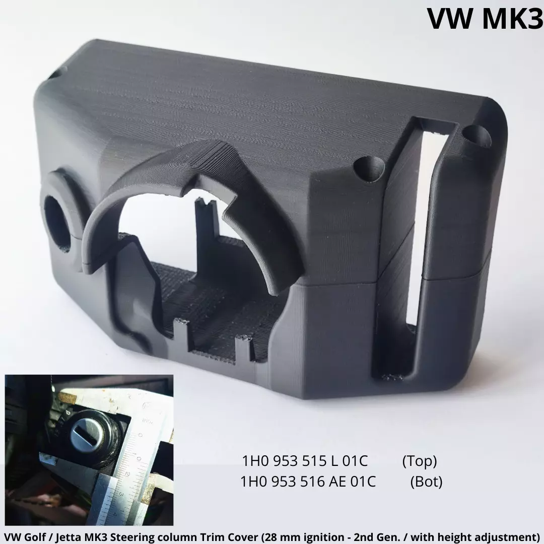 VW Golf  Jetta MK3 Steering column Trim Cover 28 mm - 2nd Gen 3D print model_0