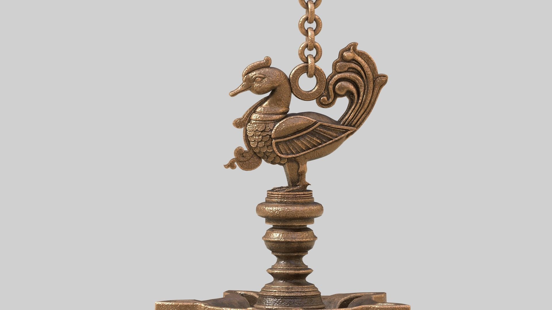 oil lamp  3D model_2