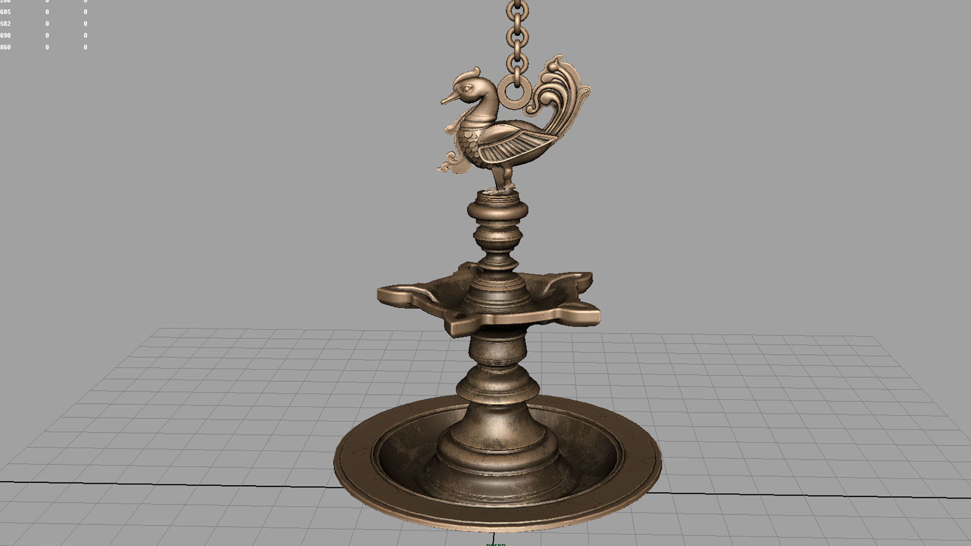 oil lamp  3D model_5