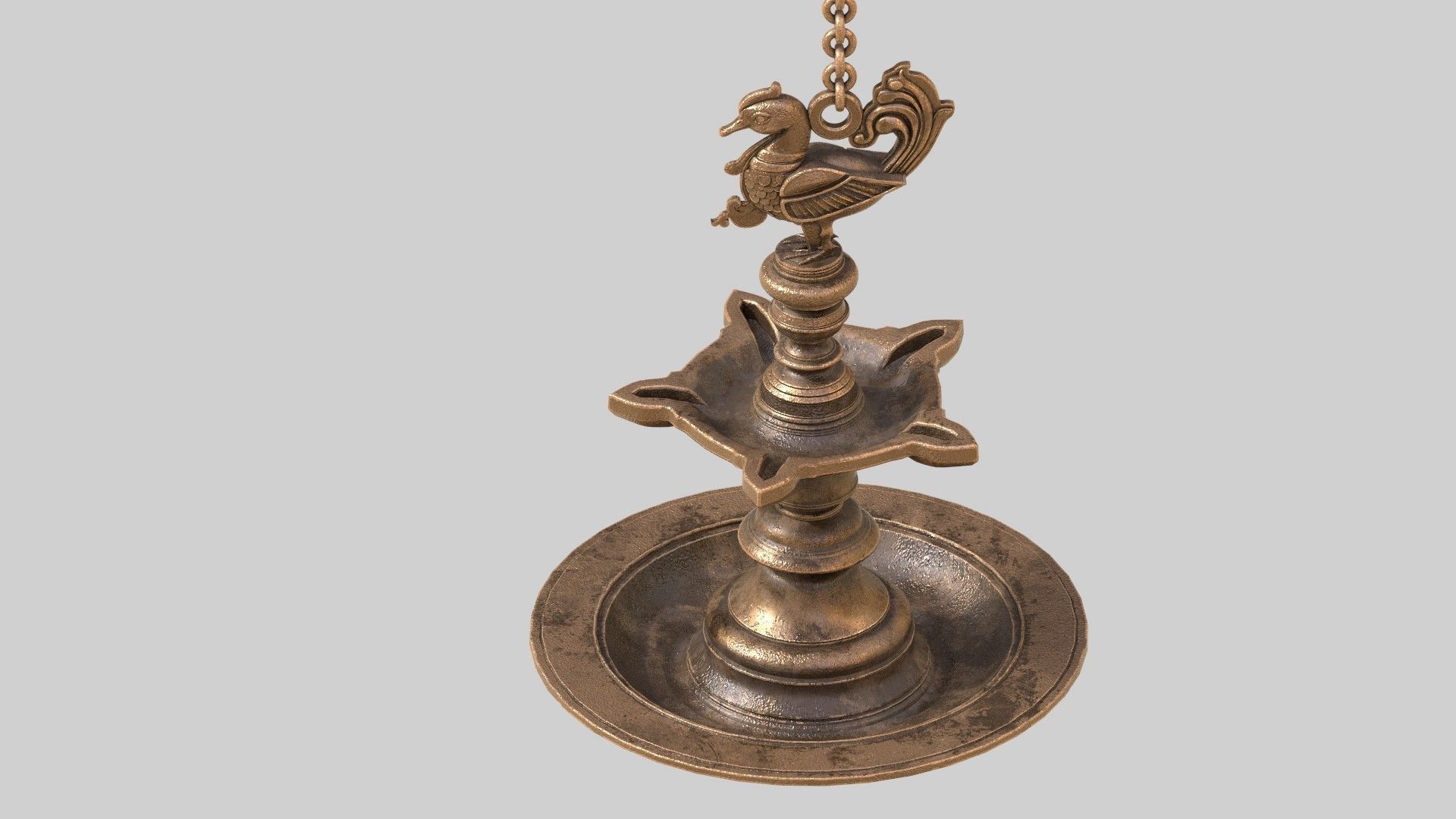 oil lamp  3D model_3