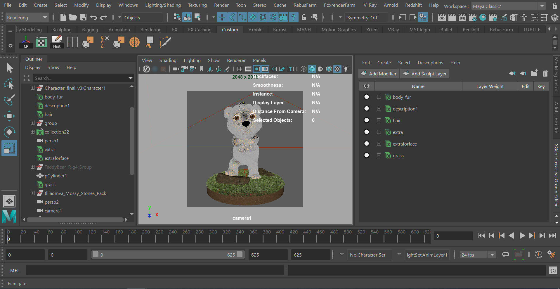 3D cartoon Bear 3D model_5