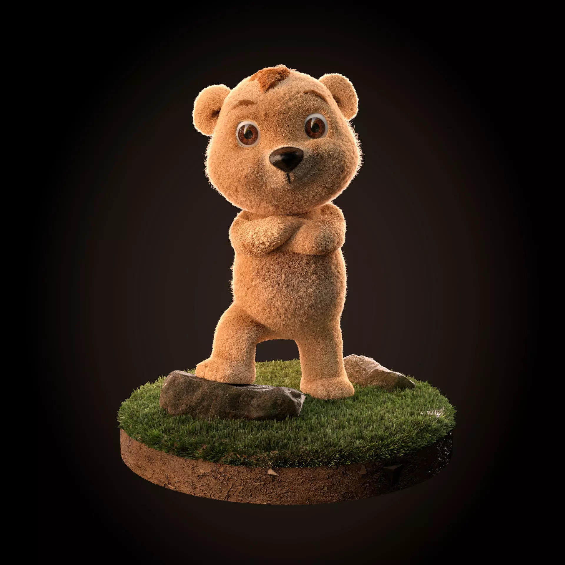 3D cartoon Bear 3D model_0