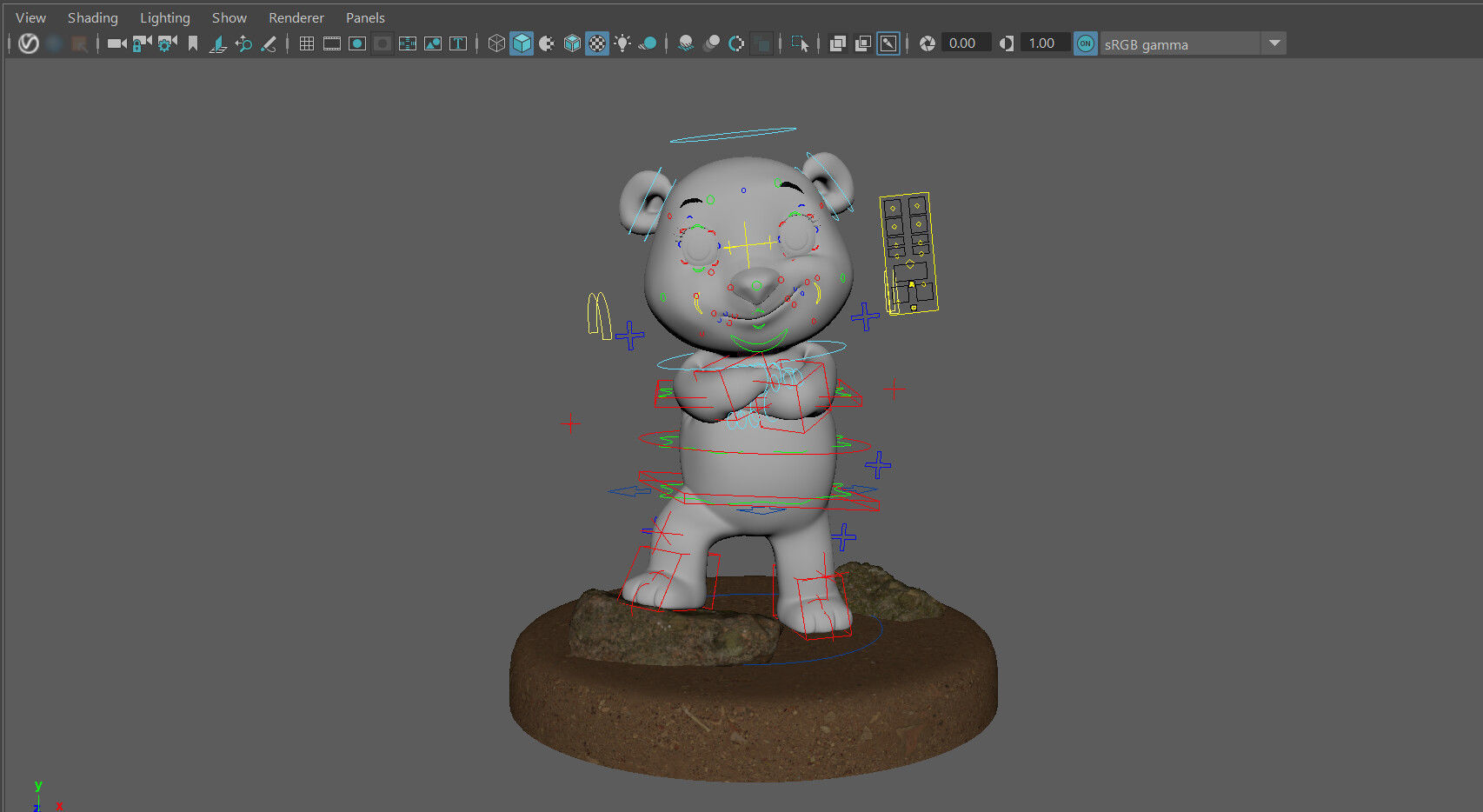 3D cartoon Bear 3D model_4