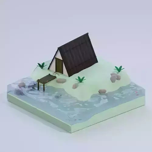 House on the beach 3D model