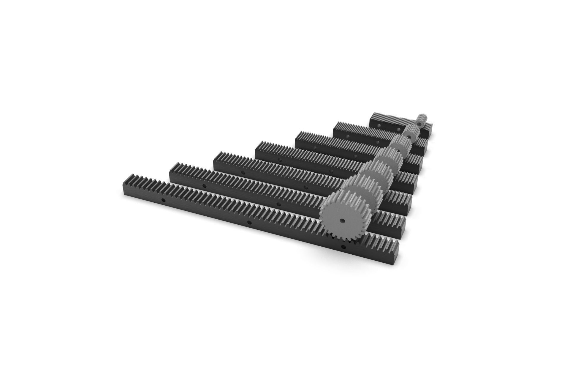 Multiple Gear Rack Set 3D print model_19