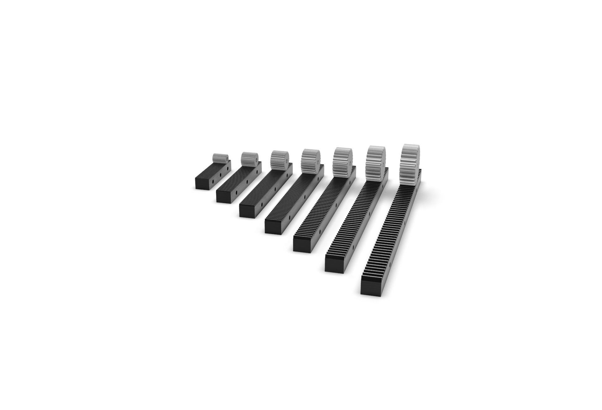 Multiple Gear Rack Set 3D print model_14