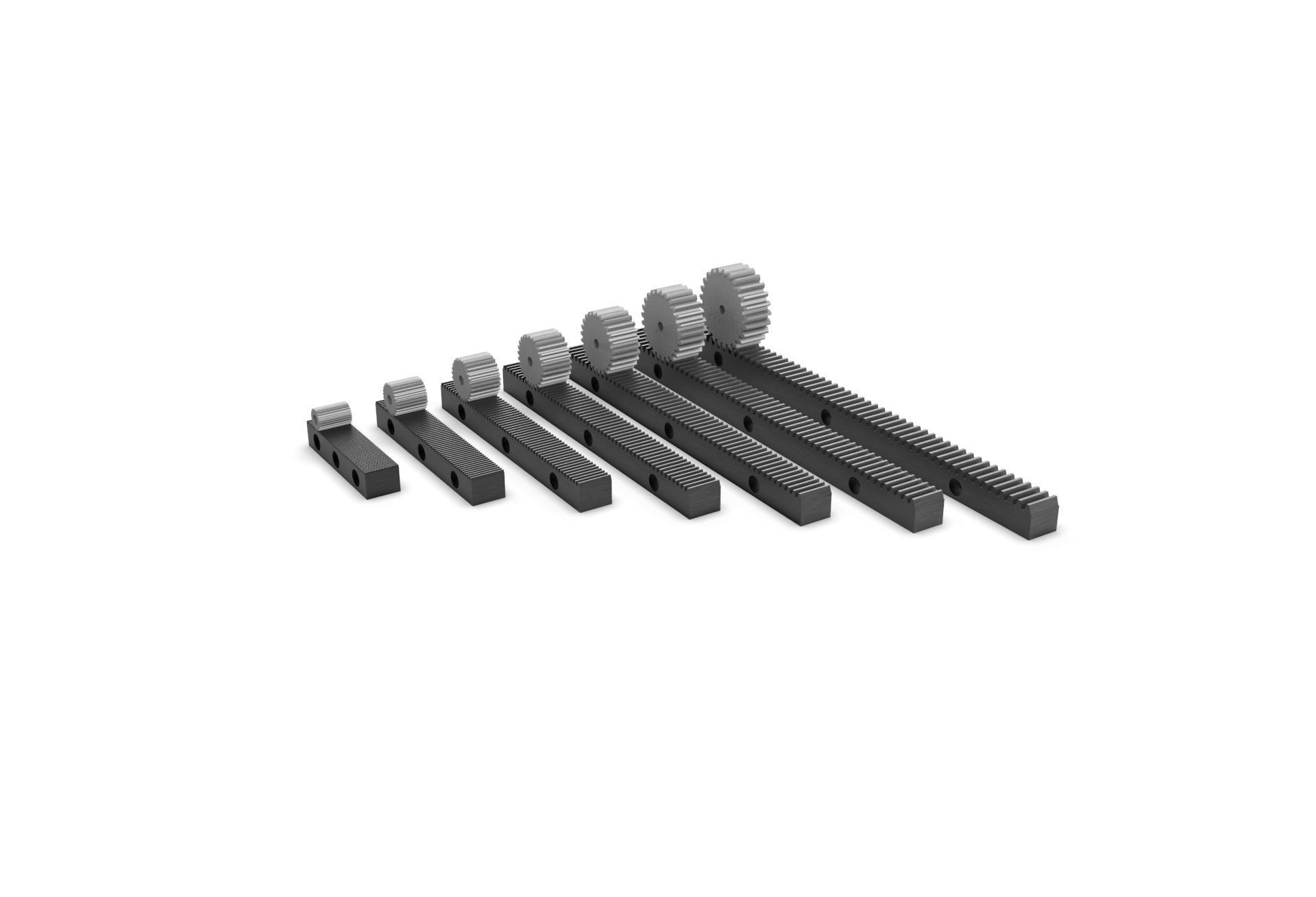 Multiple Gear Rack Set 3D print model_11