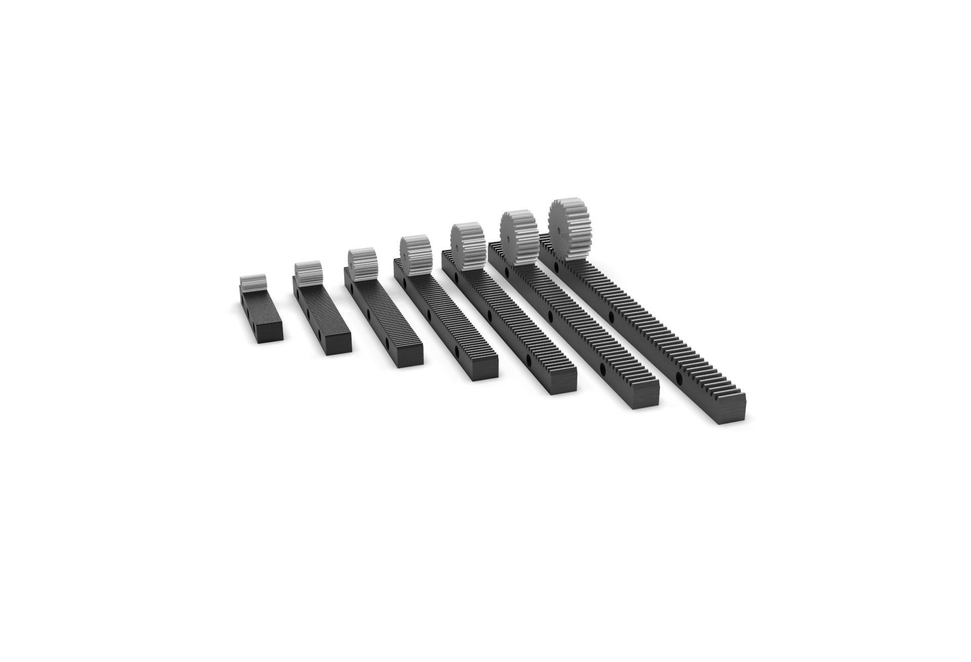 Multiple Gear Rack Set 3D print model_12