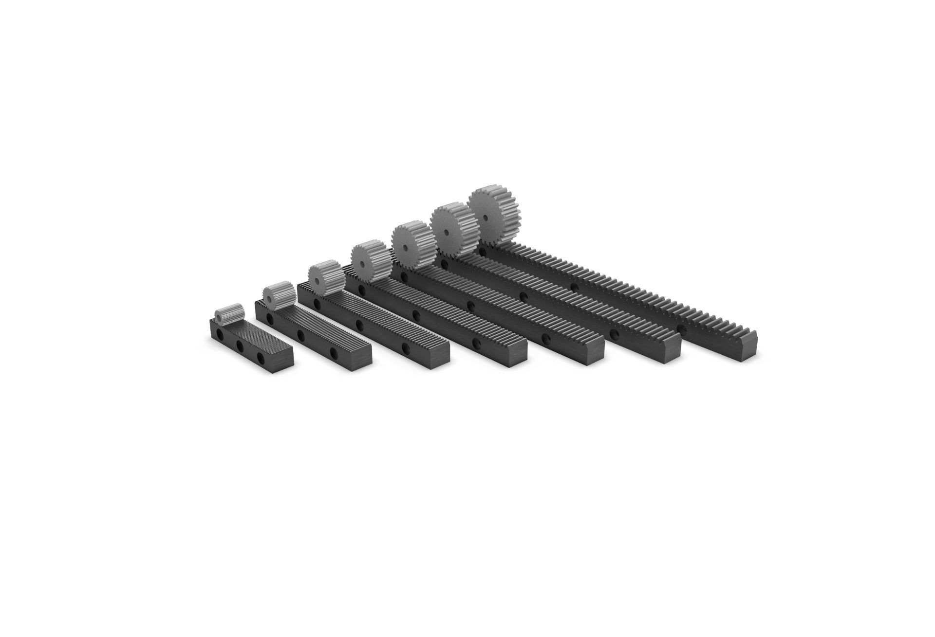 Multiple Gear Rack Set 3D print model_10