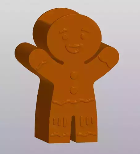 Gingerbread Man Vase Penholder 3D print model