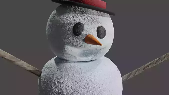 Happy waving snowman christmas
