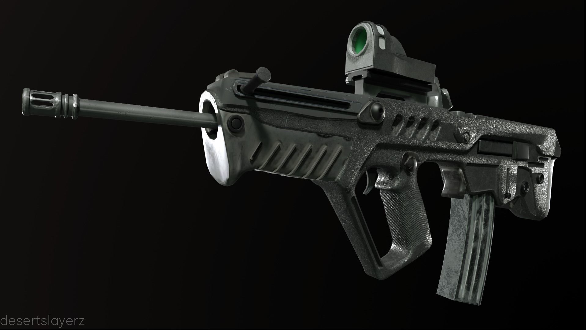 TAVOR - 21 3D Model Low-poly 3D model_3