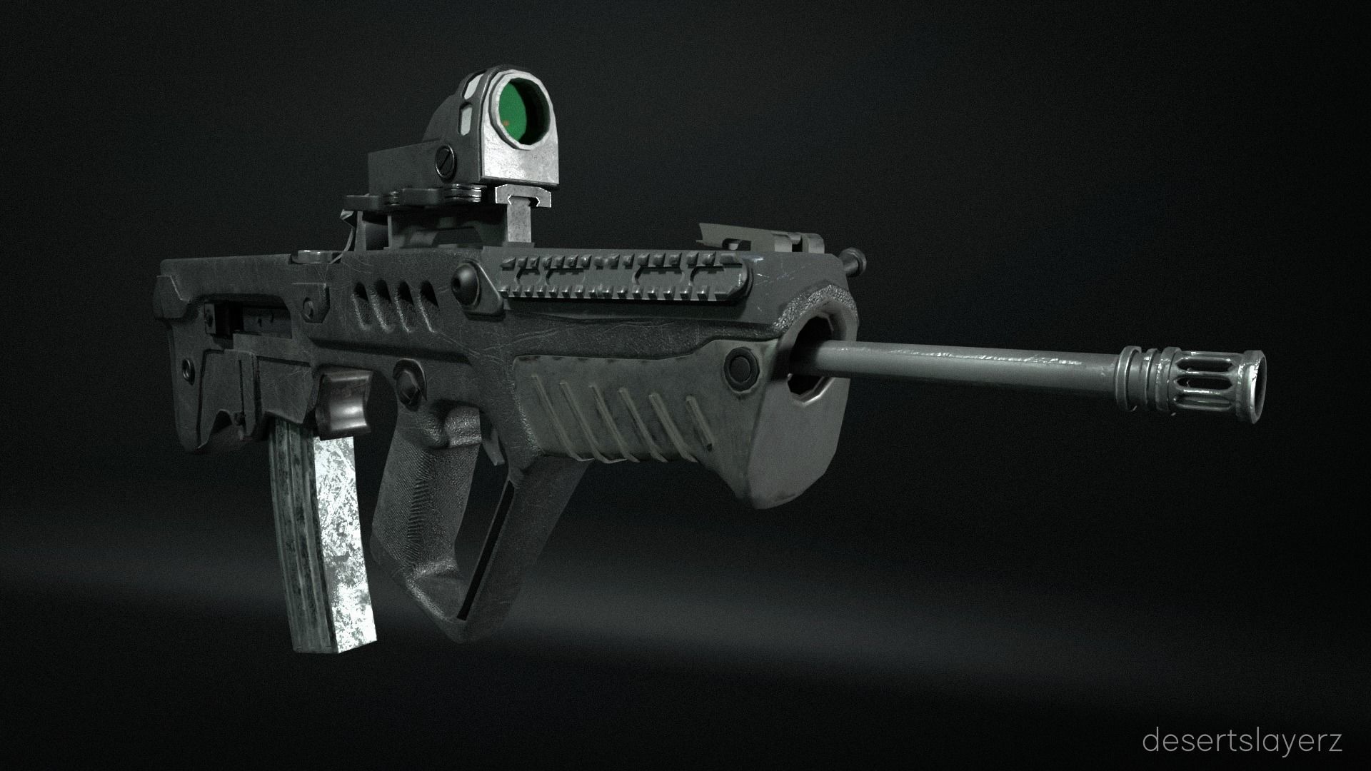 TAVOR - 21 3D Model Low-poly 3D model_1