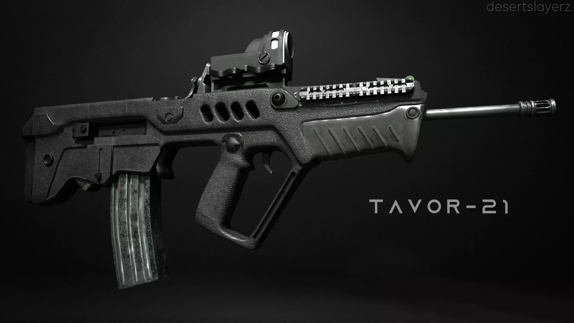 TAVOR - 21 3D Model Low-poly 3D model_0