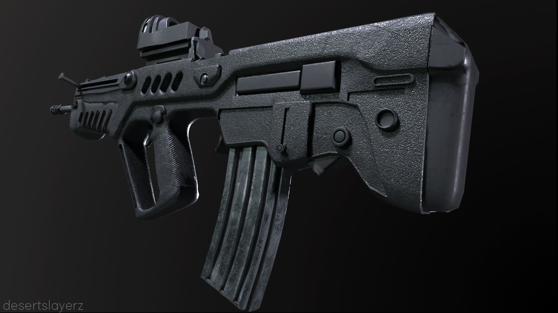 TAVOR - 21 3D Model Low-poly 3D model_4