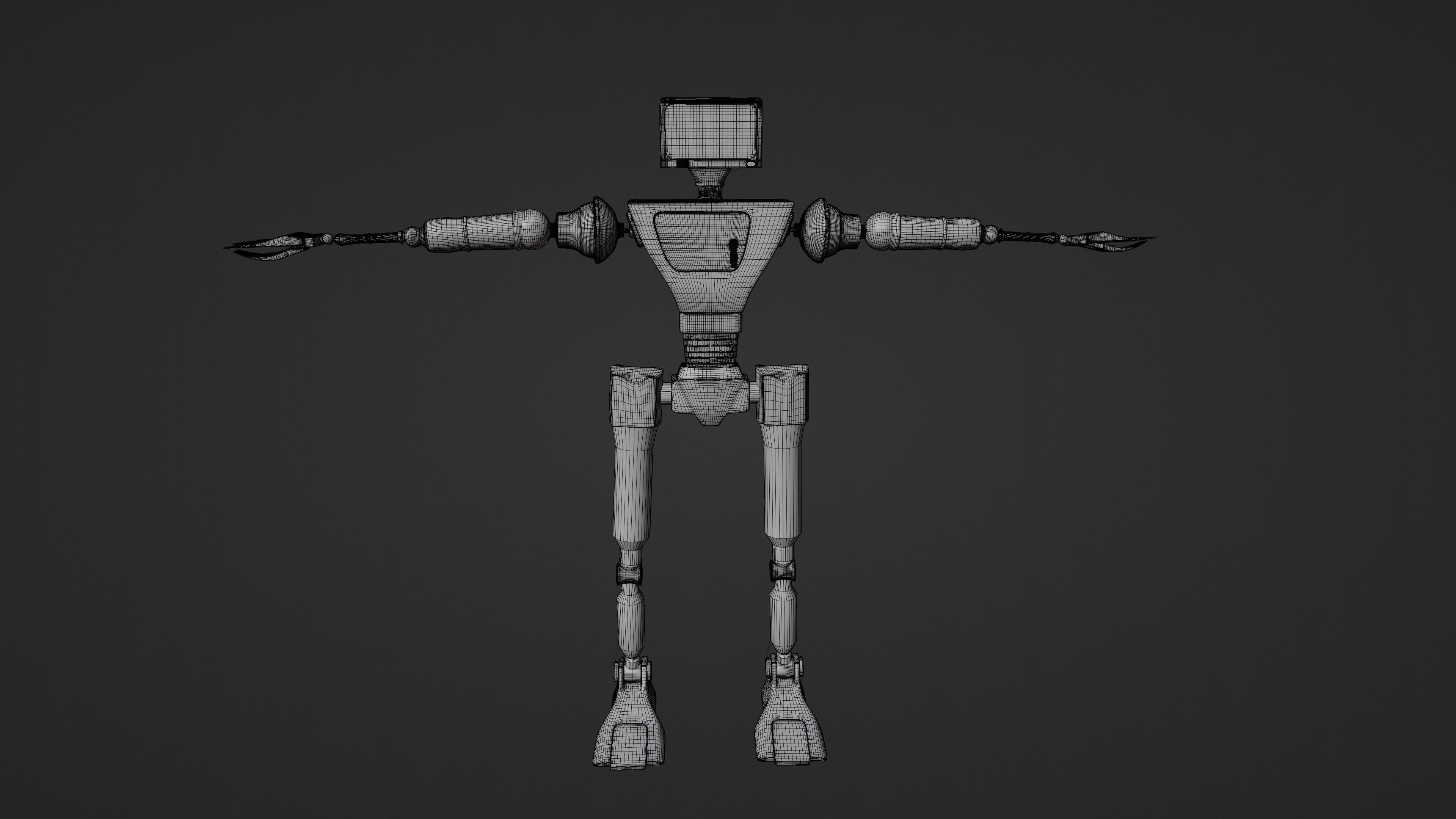Service Small Robot  3D model_23