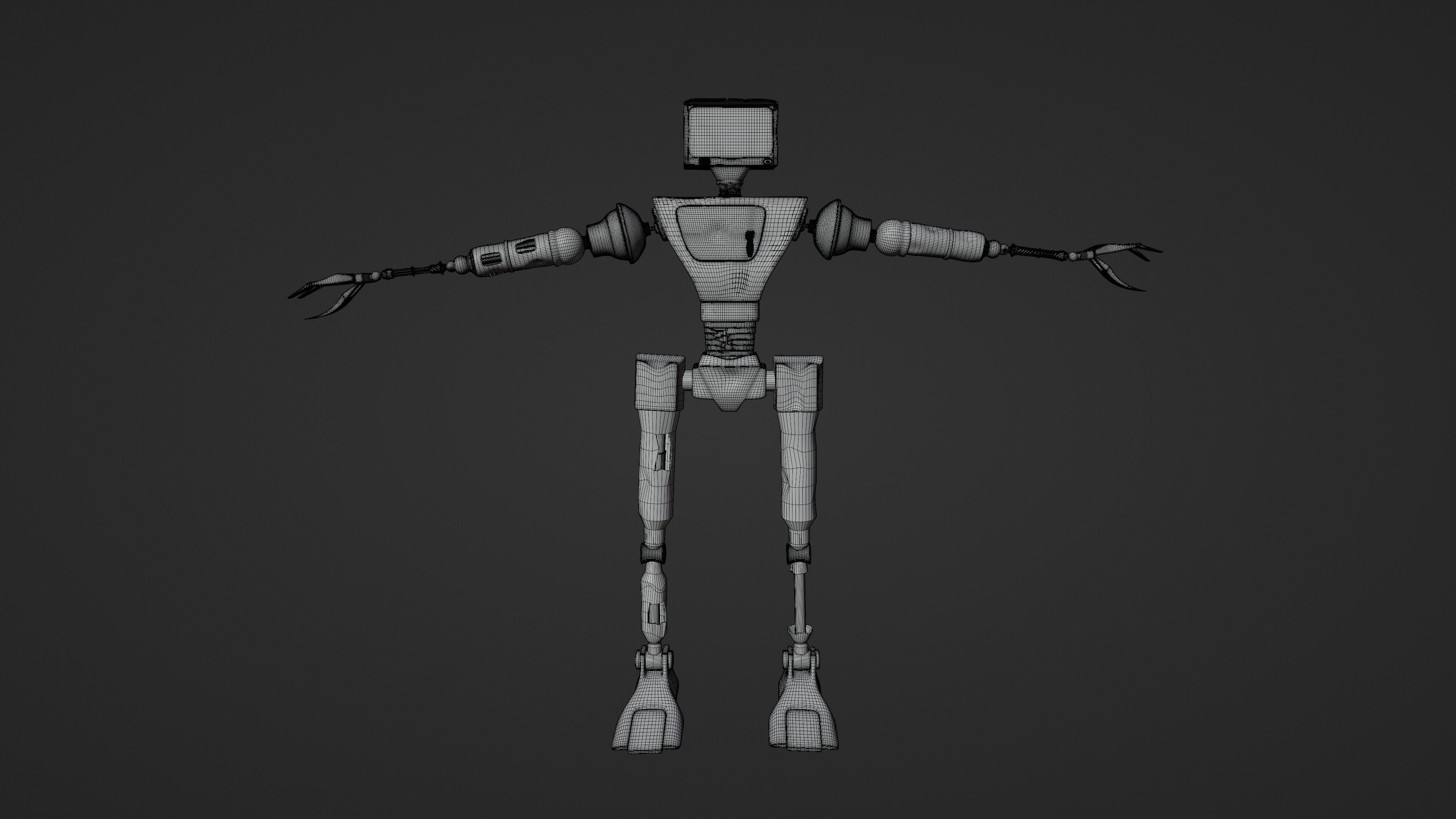 Service Small Robot  3D model_34