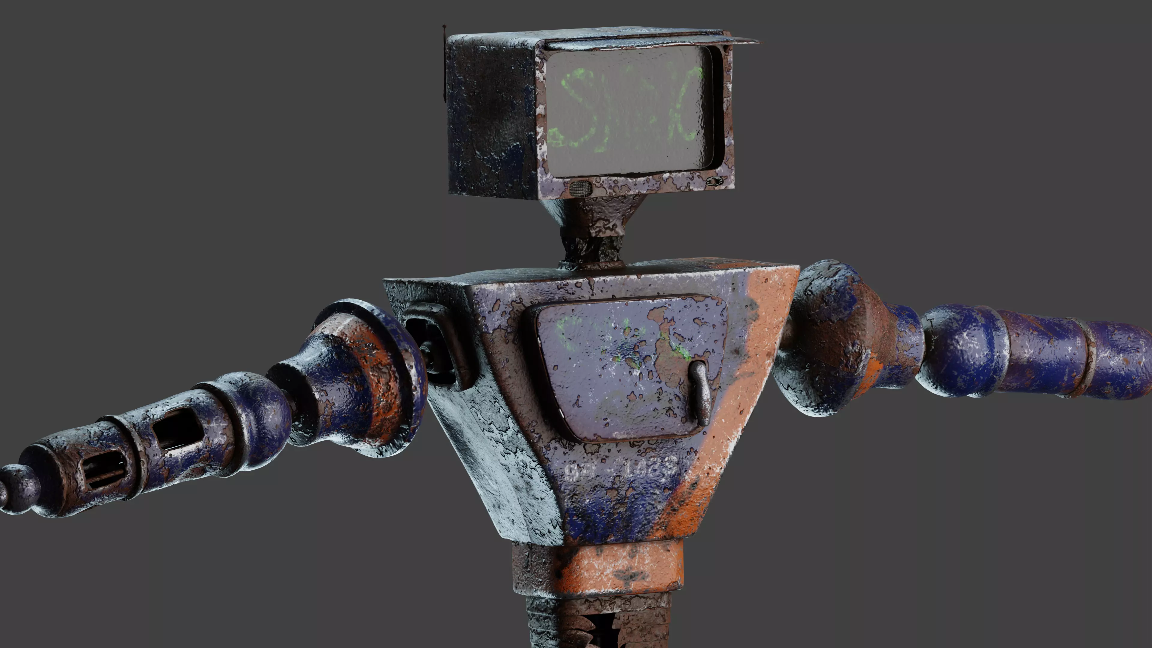 Service Small Robot  3D model_0