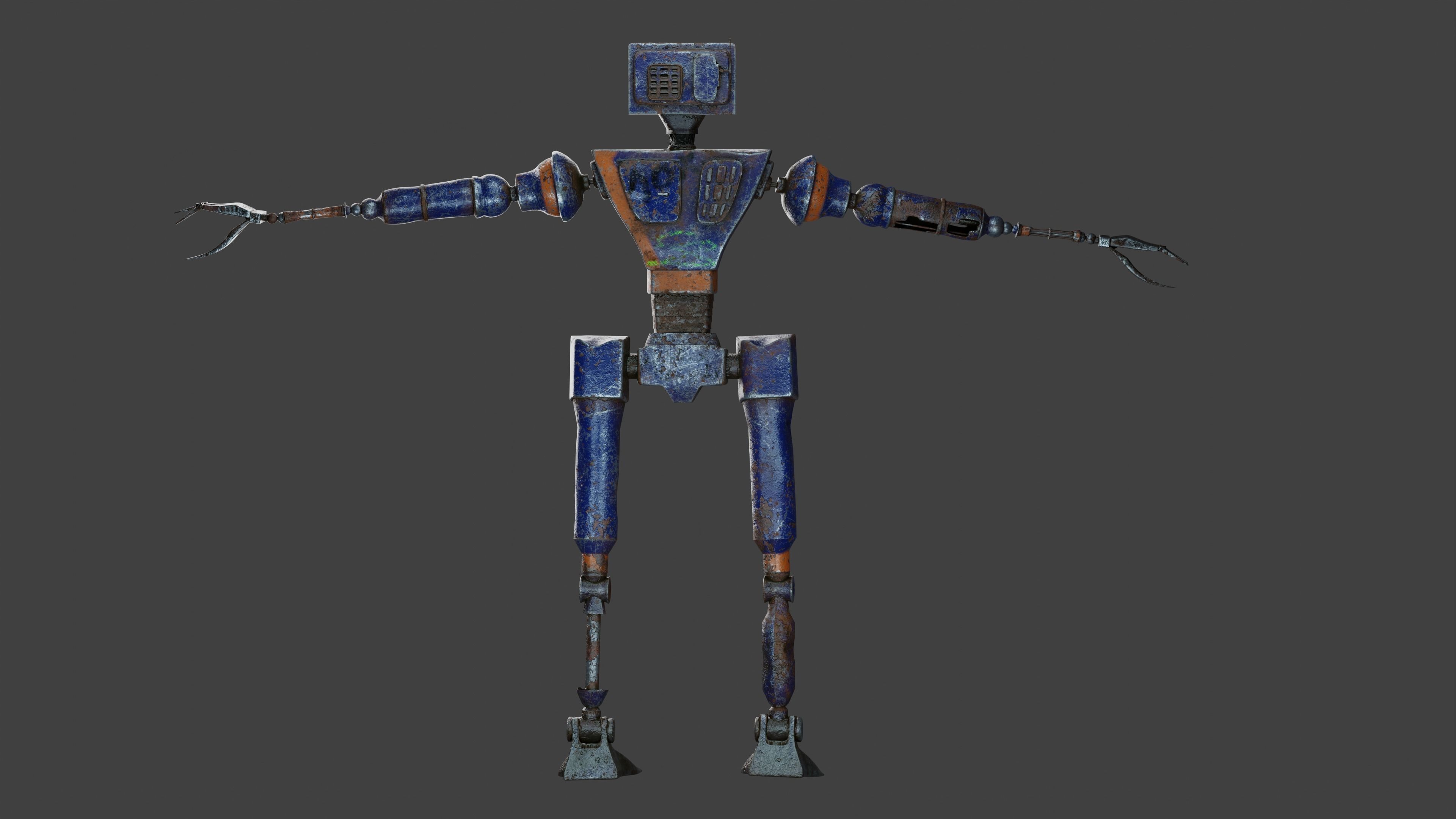Service Small Robot  3D model_2