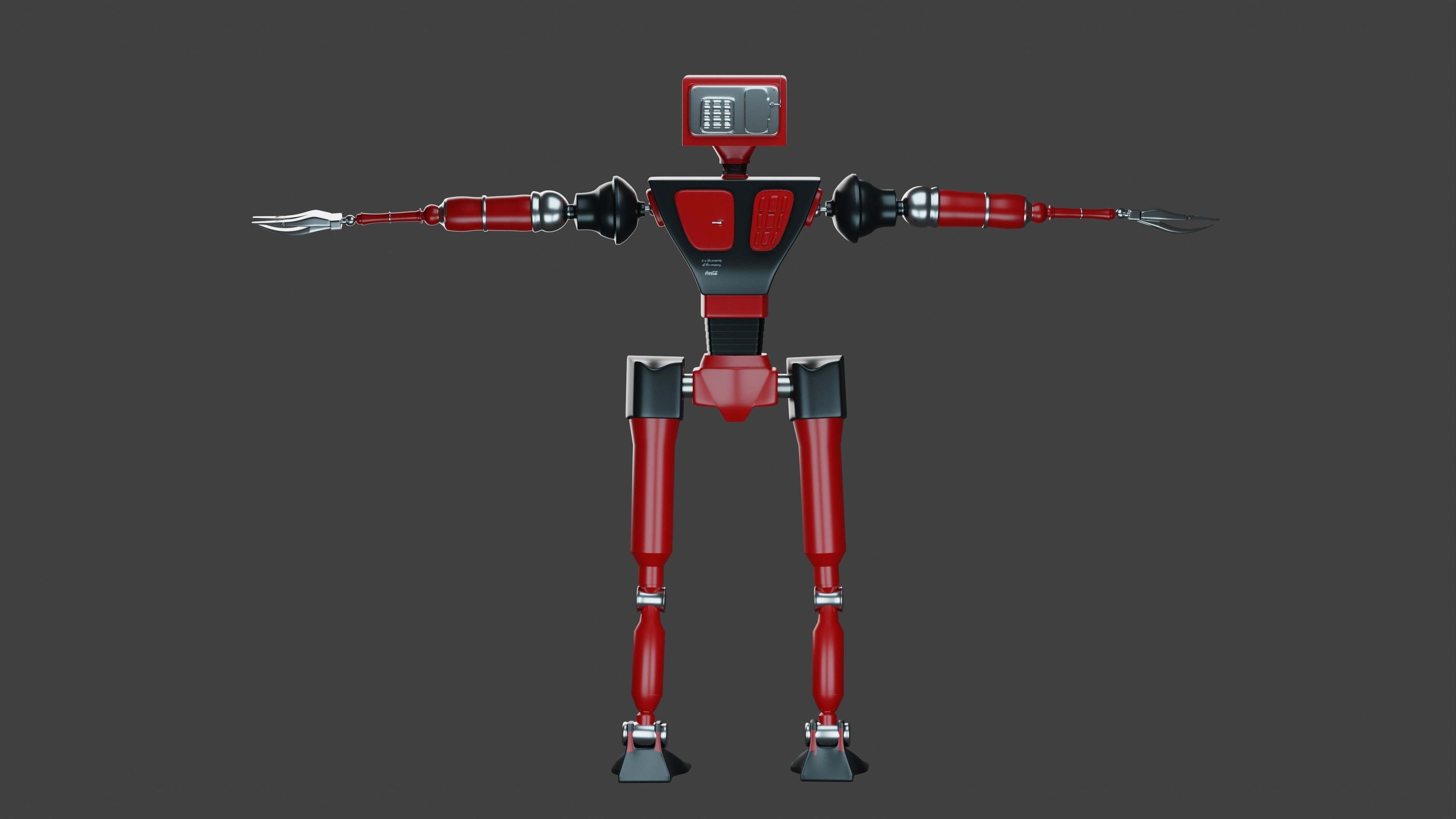 Service Small Robot  3D model_11