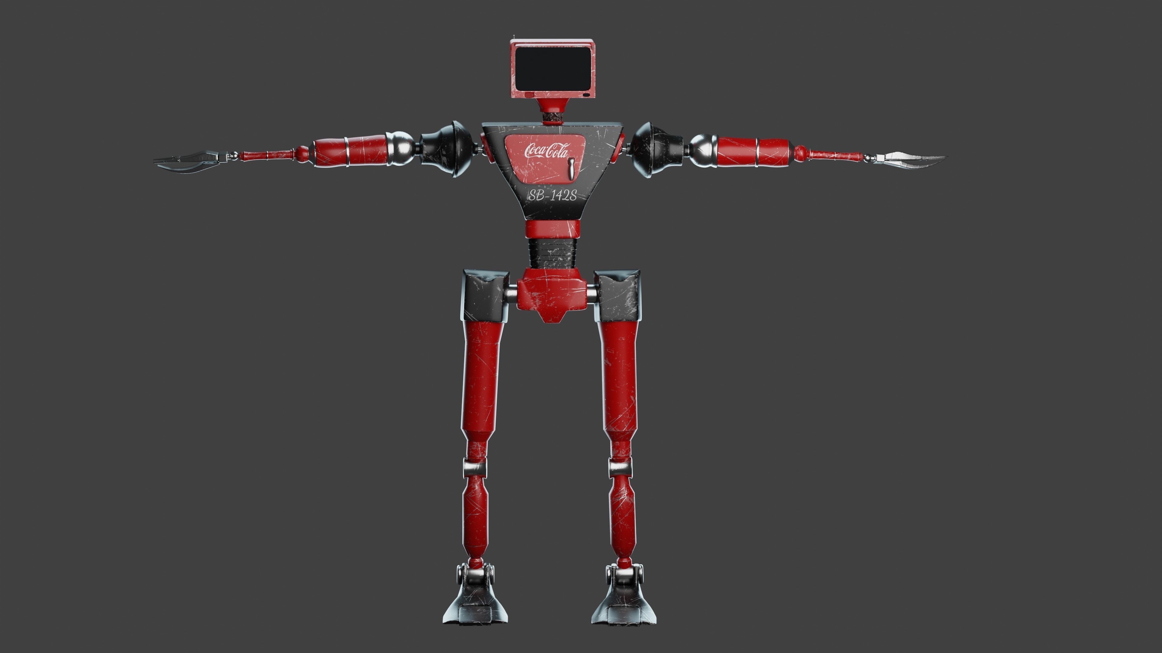 Service Small Robot  3D model_14