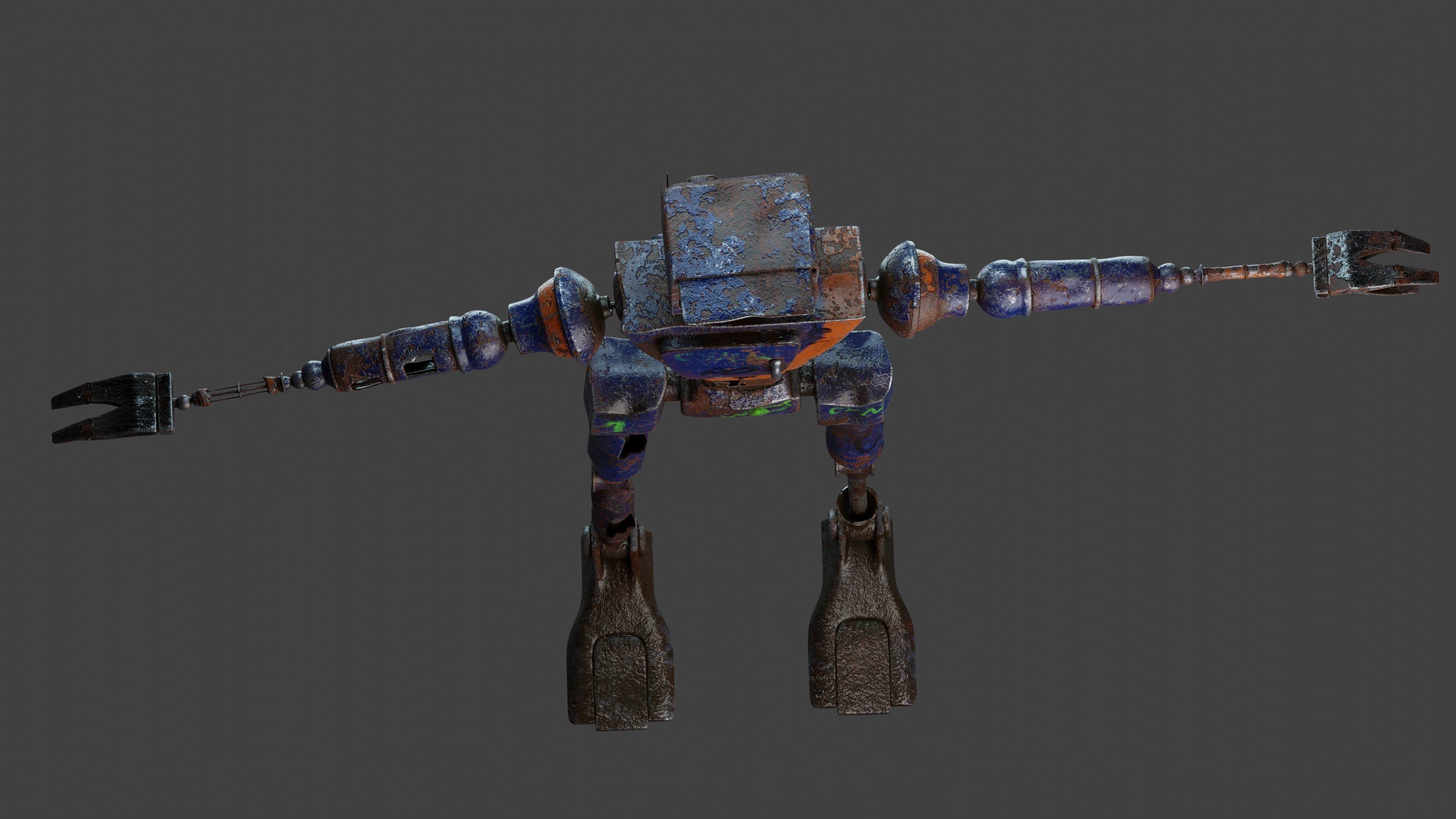 Service Small Robot  3D model_4