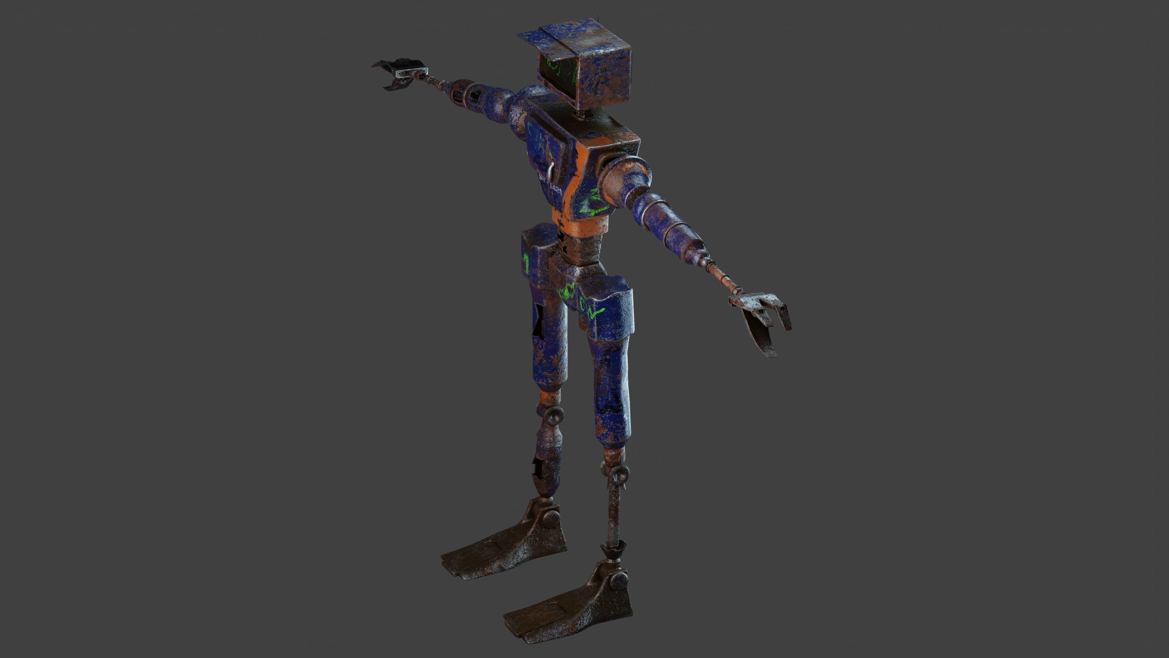Service Small Robot  3D model_3