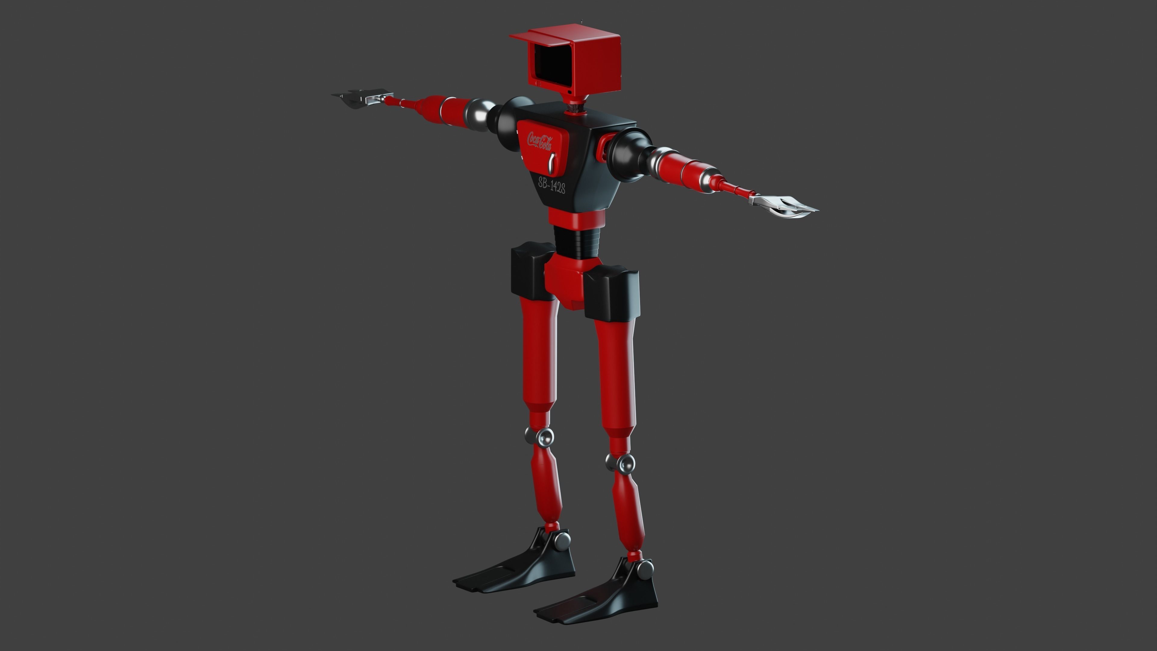 Service Small Robot  3D model_13