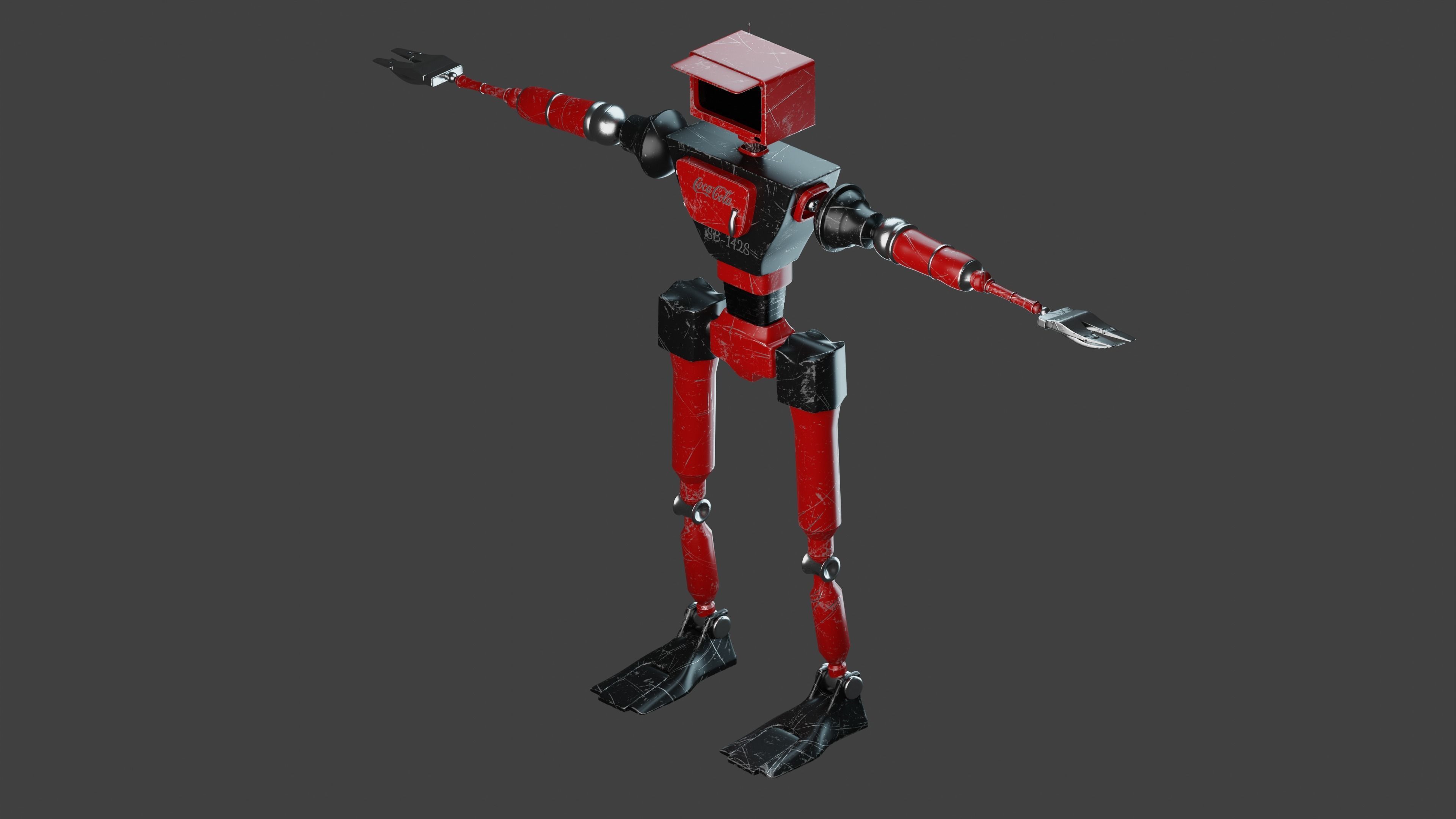 Service Small Robot  3D model_16